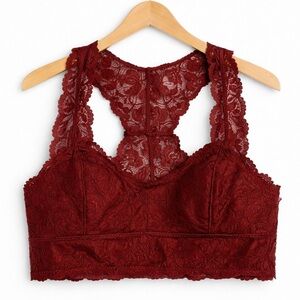 Wine red/burgundy lace bralette small/medium